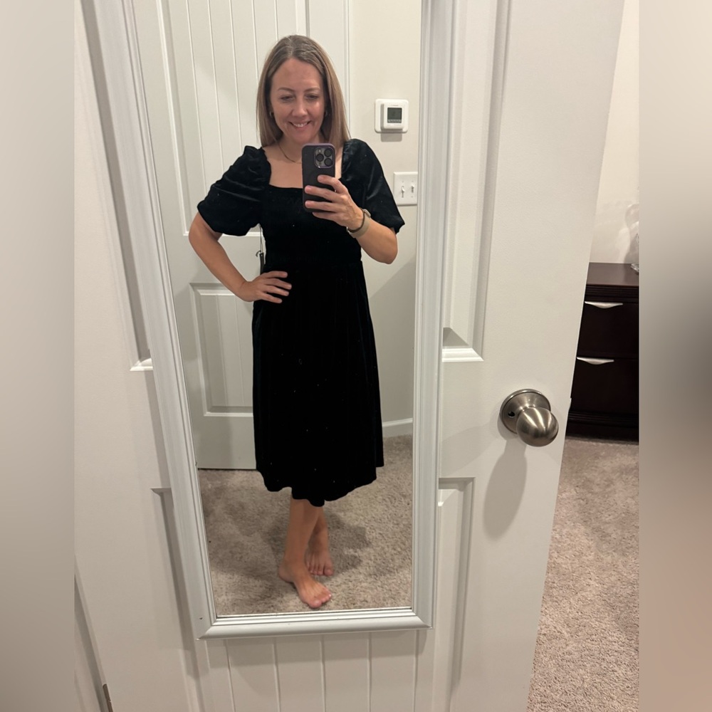 Draper James Black Midi Dress